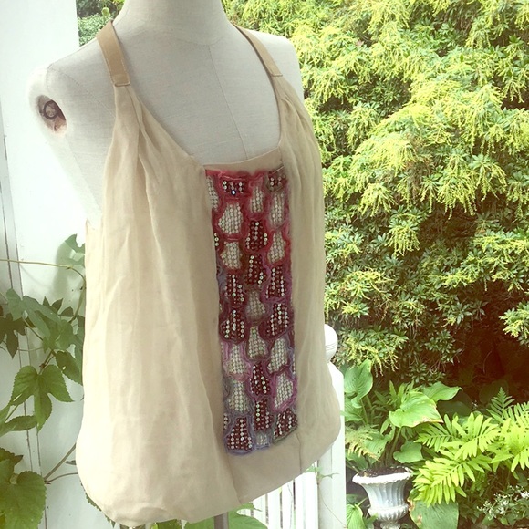 Burning Torch Tops - Burning Torch  chiffon tank, sequin front